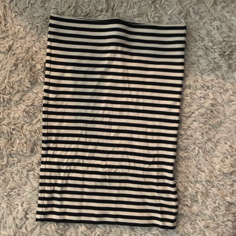 Striped pencil skirt